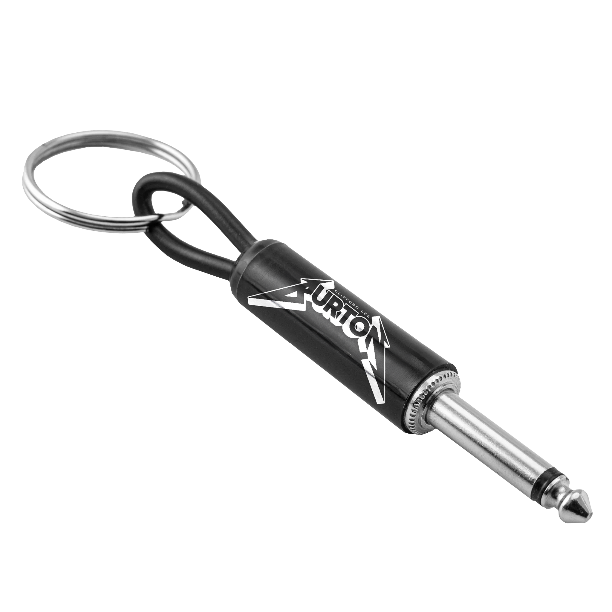 Cliff Burton Logo Guitar Plug Keychain