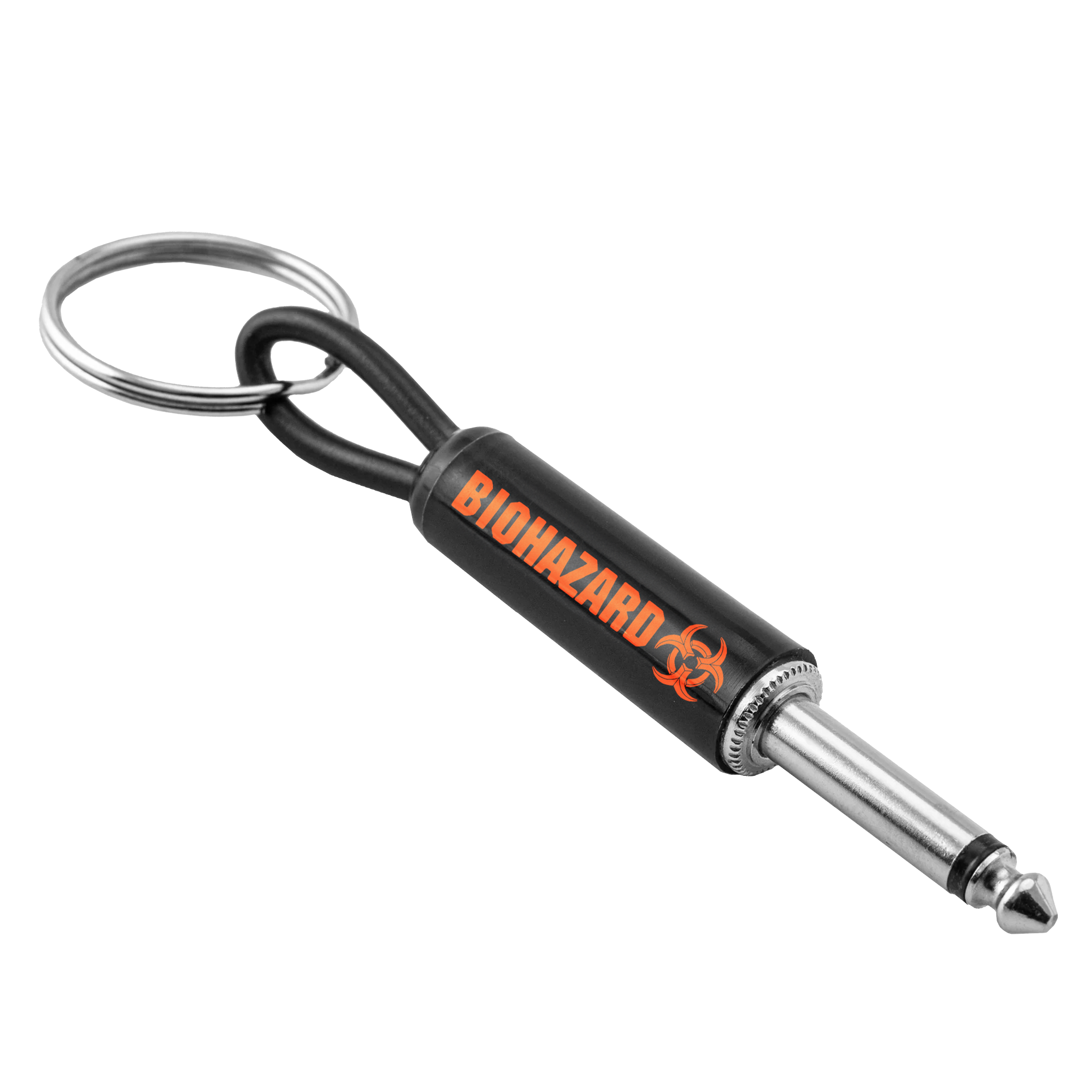 Biohazard Logo Guitar Plug Keychain