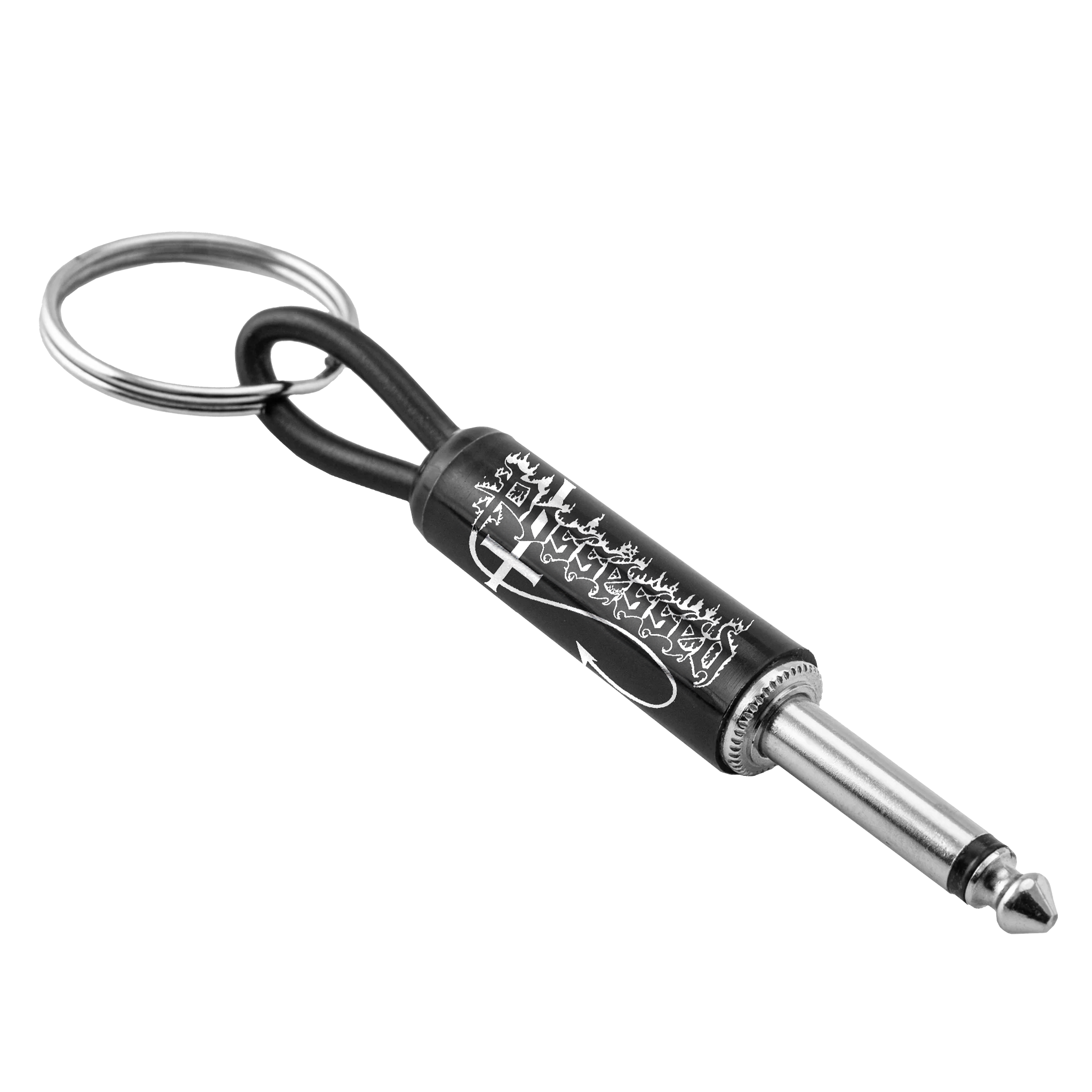 Possessed Logo Guitar Plug Keychain