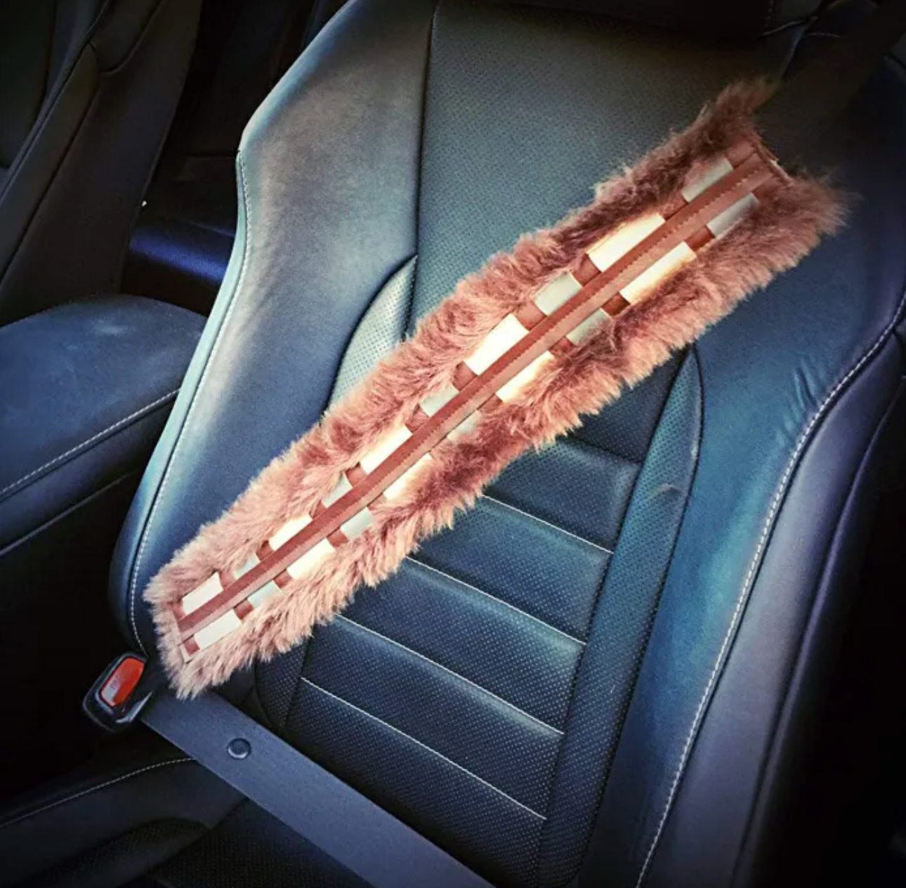 Chewbelta seat belt cover