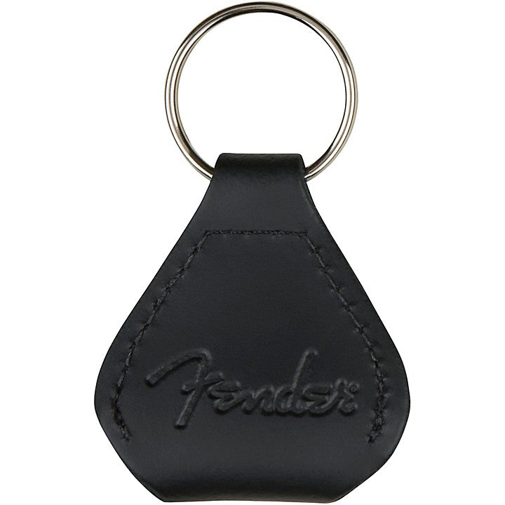 Fender leather guitar pick holder keychain