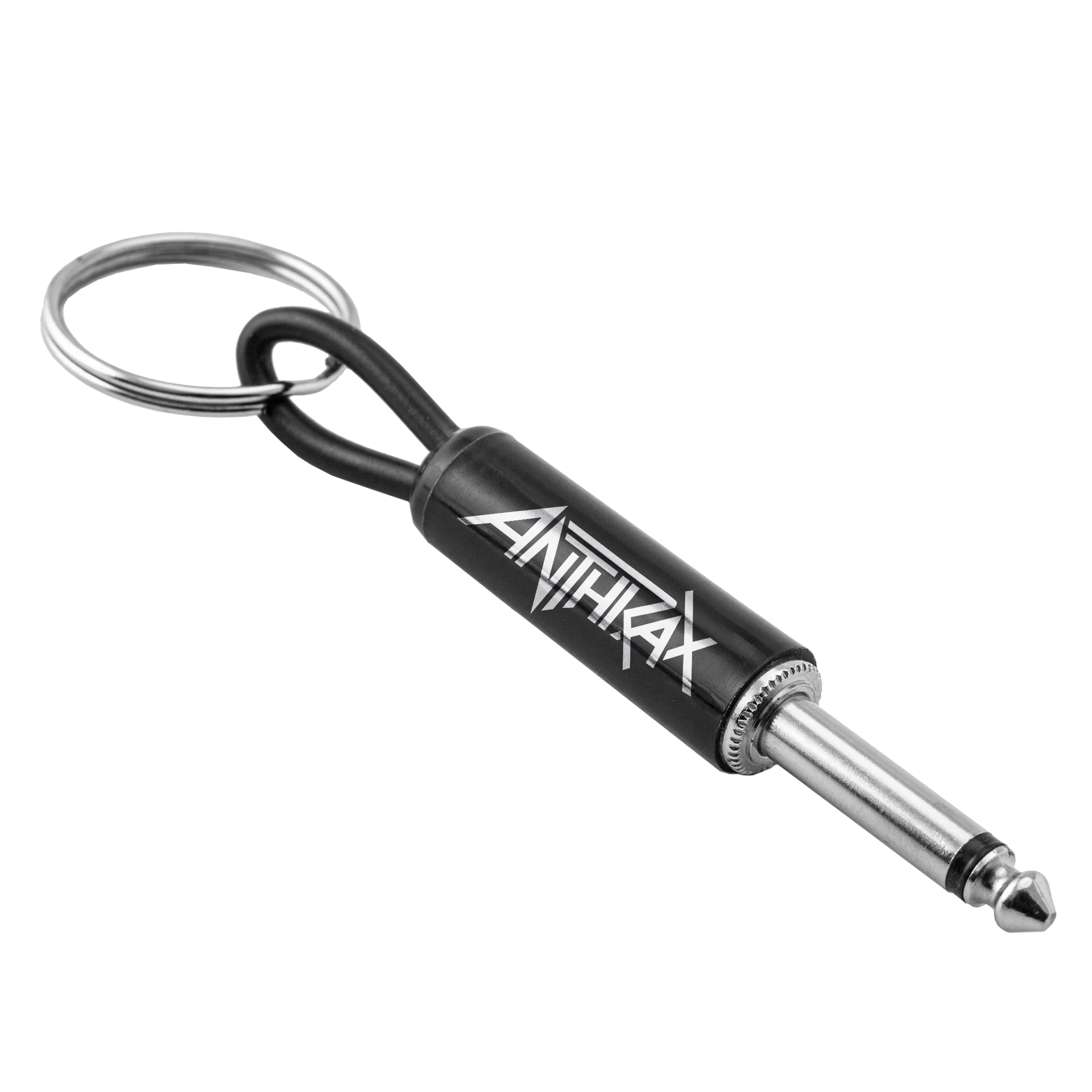 アクセサリー anarchyrrr Anthrax Logo Guitar Plug Keychain – Pluginz Keychains