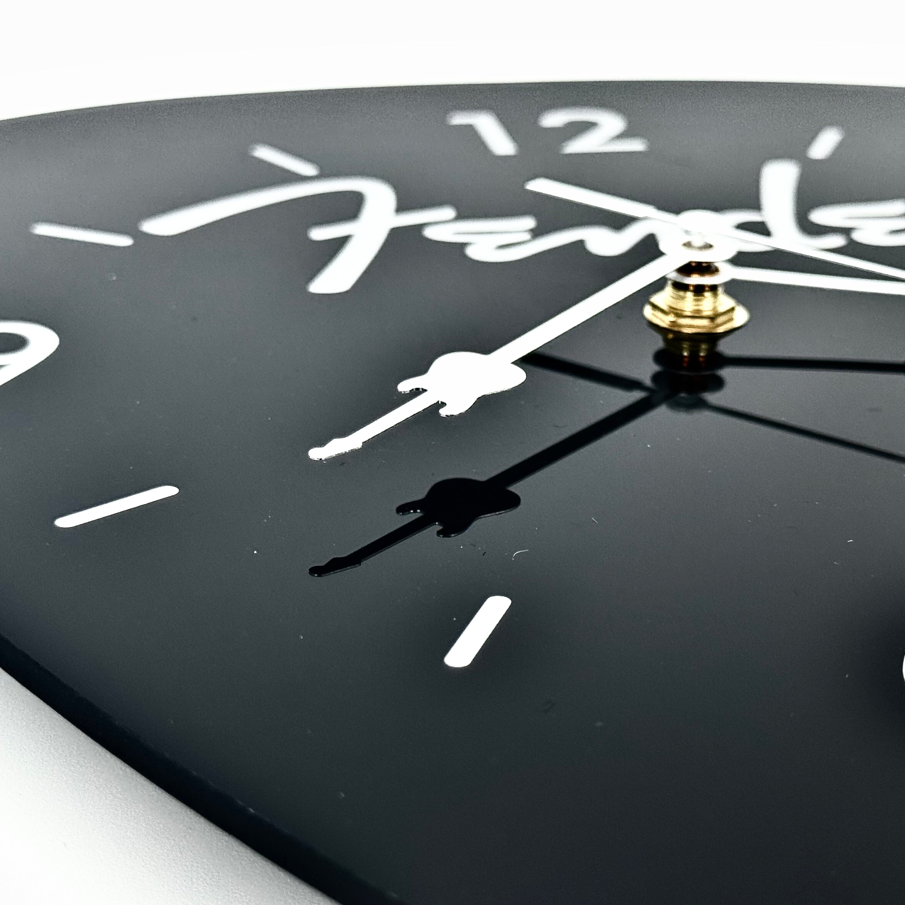 Fender Guitar Pick Wall Clock x Black