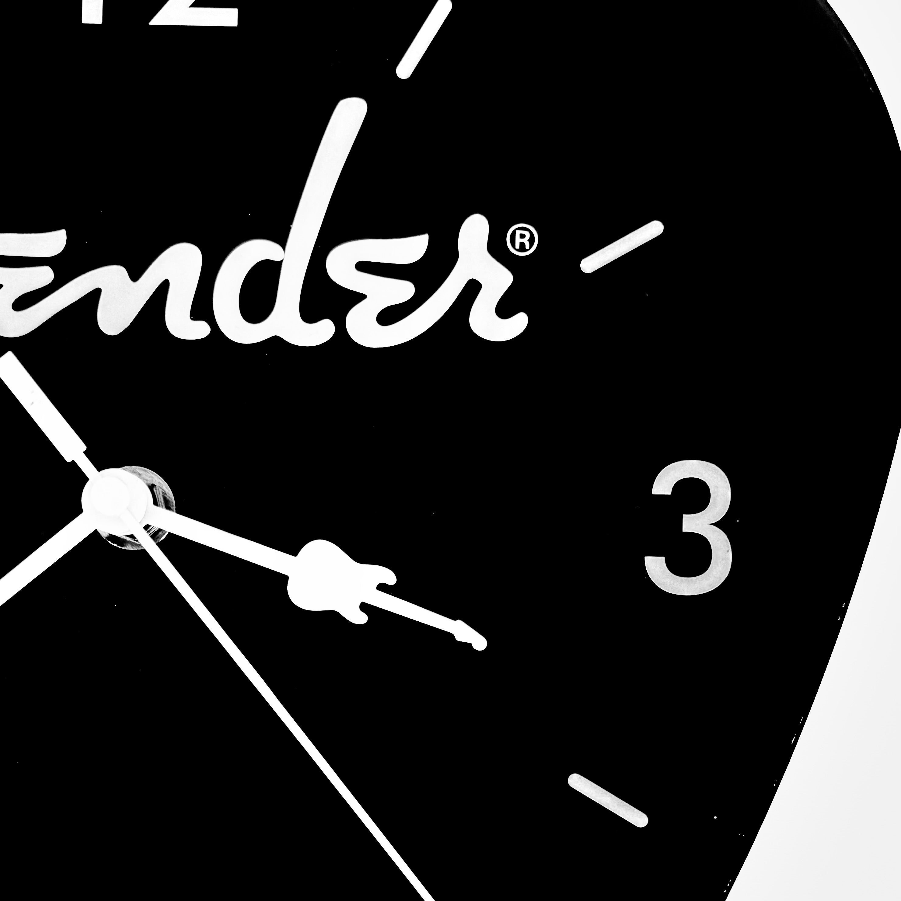 Fender Guitar Pick Wall Clock x Black