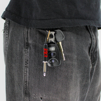 Slayer Red Logo Plug Keychain