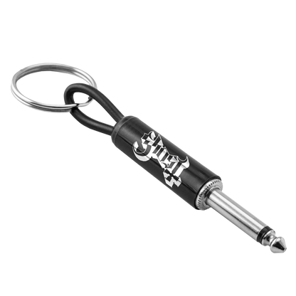 Ghost Logo Guitar Plug Keychain