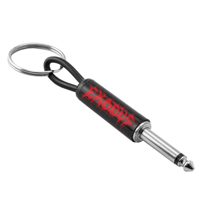 Exodus Logo Guitar Plug Keychain