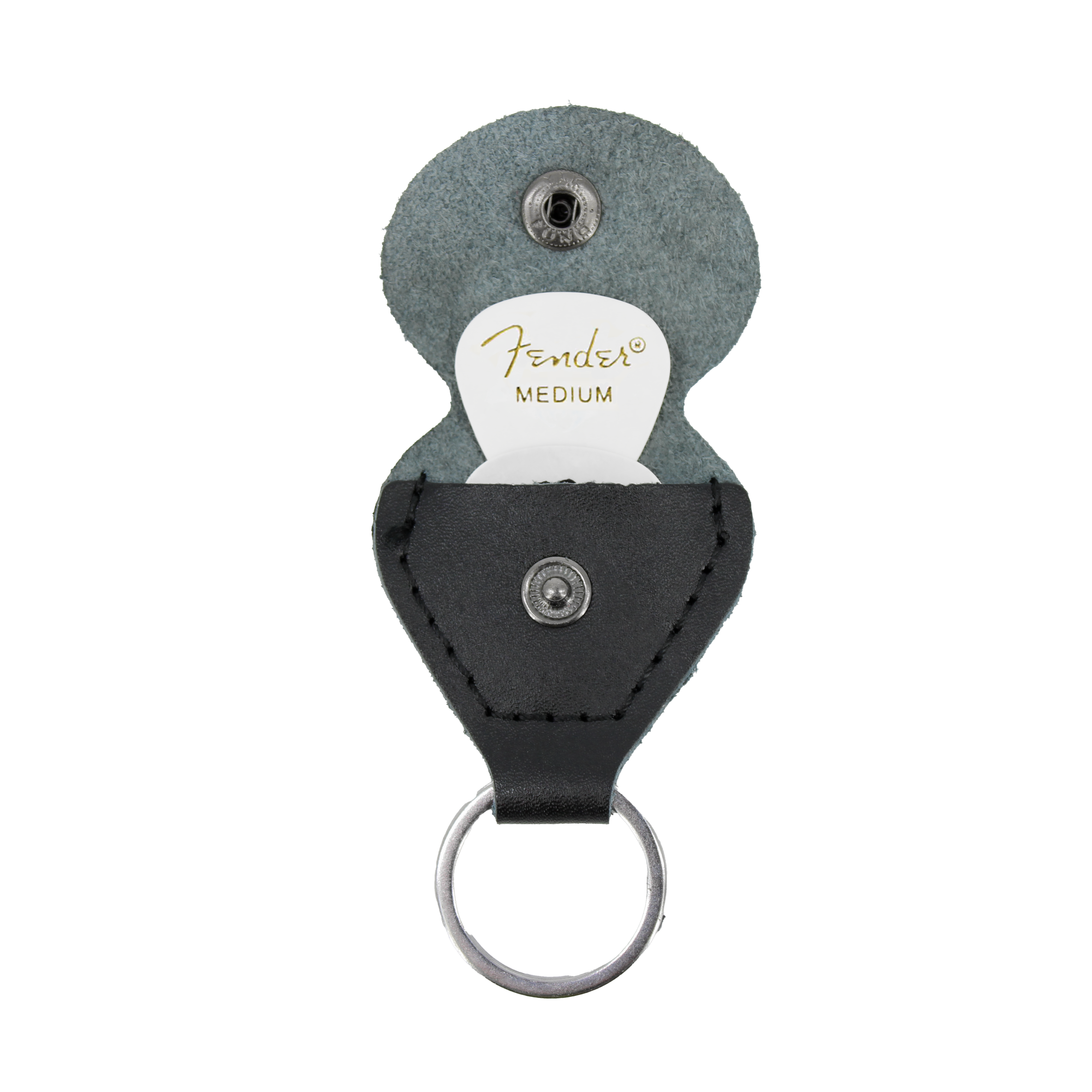 Fender leather guitar pick holder keychain