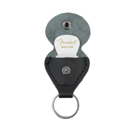 Fender leather guitar pick holder keychain