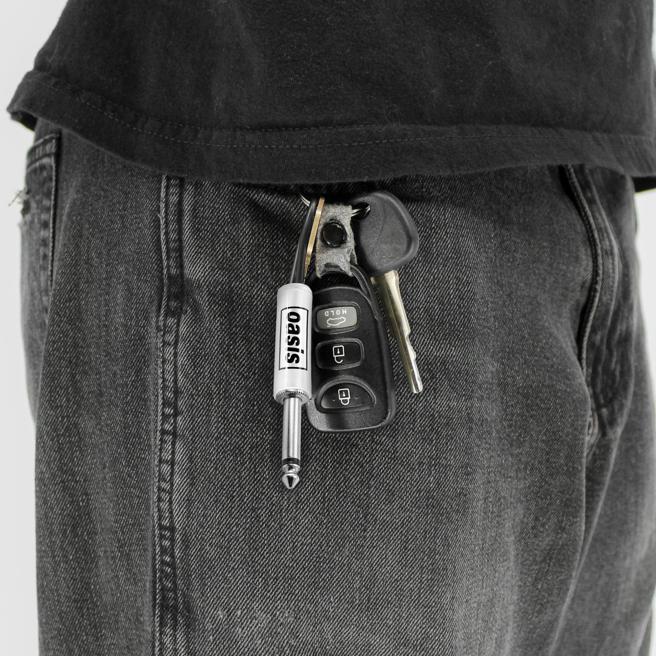 Oasis Logo Guitar Plug Keychain
