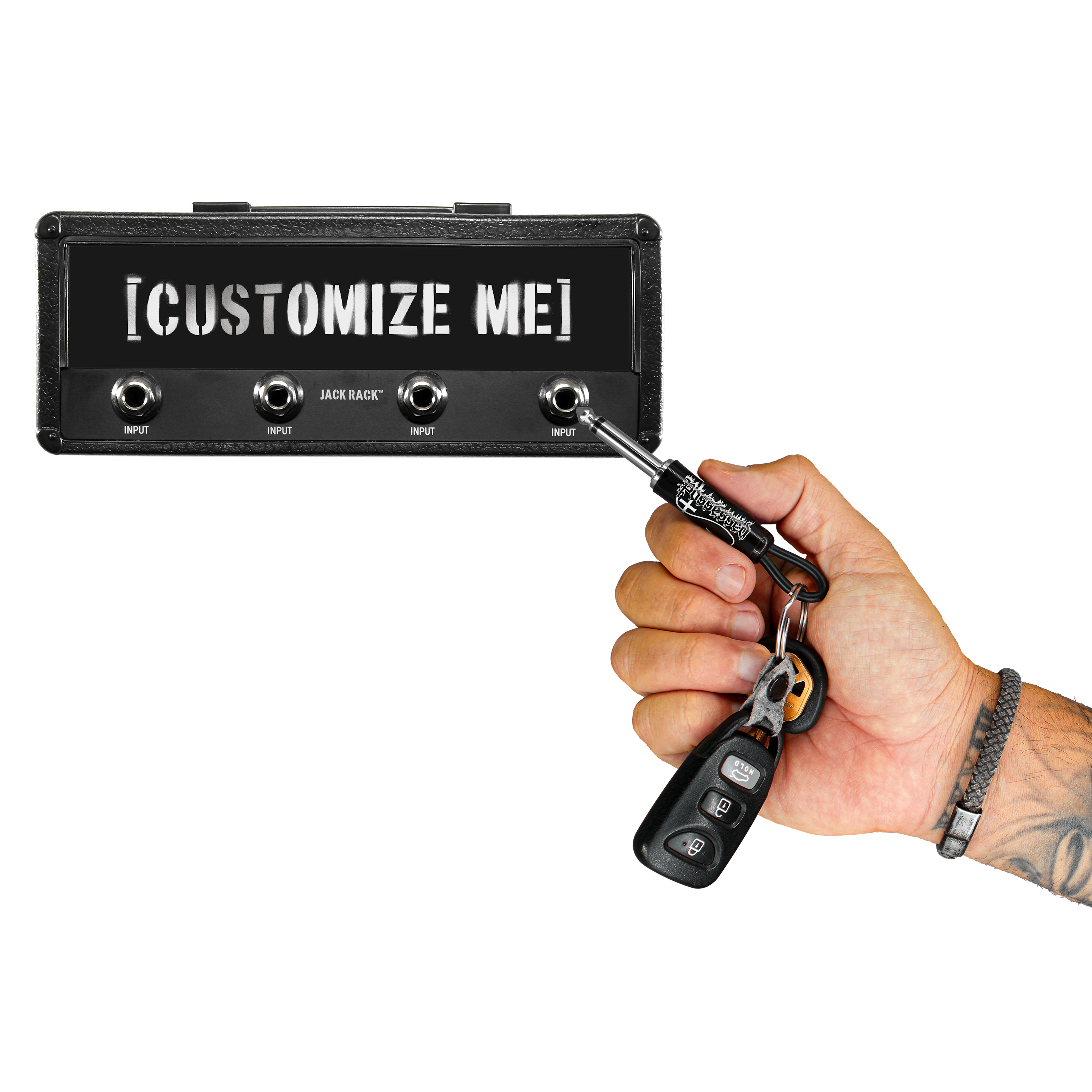 Possessed Logo Guitar Plug Keychain