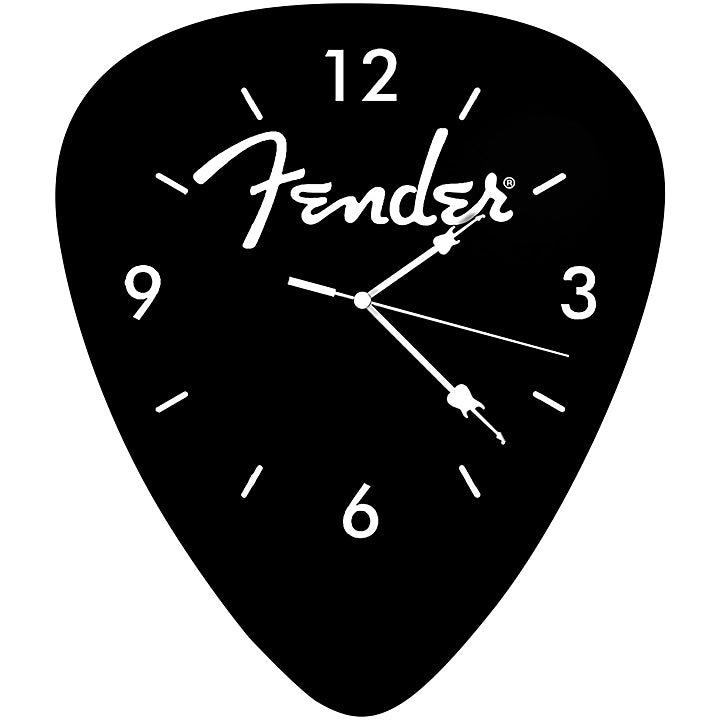 Fender Guitar Pick Wall Clock x Black